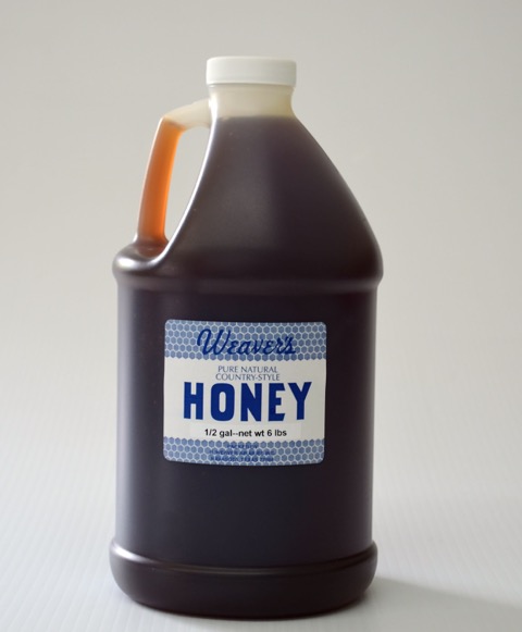 Weaver's Pure Natural Honey - Half-Gallon Jugs (Case of 6)